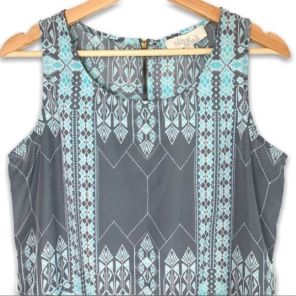 Olive & Oak Aztec Flowy Turquoise Tank Top - Picture 2 of 8